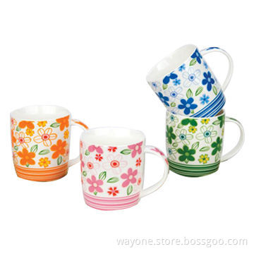 New Bone China Dream/Ceramic Coffee Mug with Spring Design, 9.5cm Height and 320mL Capacity